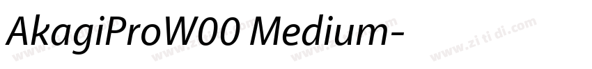 AkagiProW00 Medium字体转换